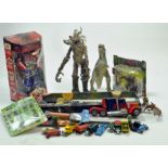 An interesting group of toys including Large Hasbro 20th anniversary Optimus Prime Transformer, plus