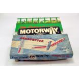 Aerocopter Flying Toy Set, Motorway Board Game plus The Garden Game. All Appear Complete.