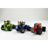 Ertl 1/32 Tractor trio comprising Ford FW60, MF4900 and Steiger Panther. Generally VG.