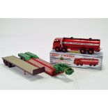 Atlas Dinky No. 943 Leyland Octopus Tanker plus duo of Corgi 1/50 Trailers. Excellent.