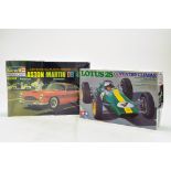 Revell 1/25 Plastic Model Kit comprising Aston Martin DB4 plus Tamiya Lotus 25 Coventry Climax.