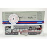 Corgi Diecast Truck Issue comprising No. CC12427 Volvo FH Globetrotter Sided Crane Trailer in livery