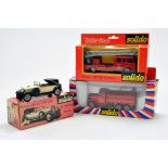 Solido diecast trio comprising Fire Engine Truck, Hispano Suiza H6B plus one other. Generally