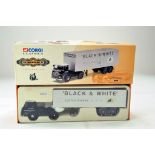 Corgi 1/50 Diecast Truck Issue comprising No. 11401 ERF KV Box Trailer in livery of Black and White.