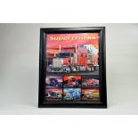 Supertrucks framed poster.