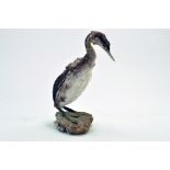 Taxidermy: An early 21st century example of a Little Grebe on a scenic plinth. Presented and studied