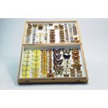 Taxidermy: An impressive (watkins) cased display of mounted rare or extinct British butterflies.