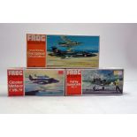 Trio of Frog plastic model aircraft kits. Complete.