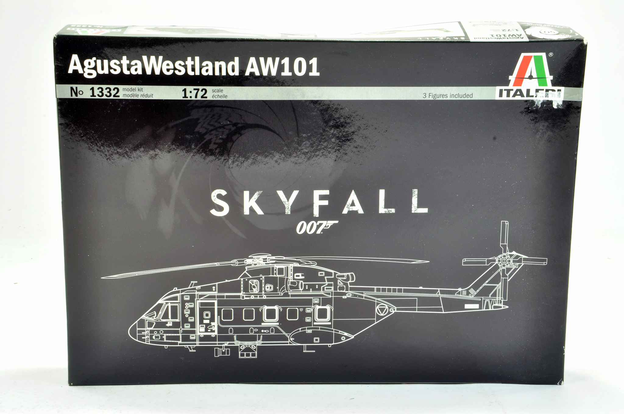 Italeri 1/72 Model Aircraft Kit comprising Agusta Westland Helicopter, Skyfall Special. Ex Trade
