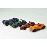 Dinky group of vintage diecast racing cars plus MG Midget. Some notable wear but some examples