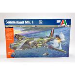 Italeri 1/72 Model Aircraft Kit comprising Sunderland MKI. Ex Trade Stock, hence complete.