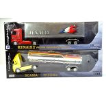 Newray 1/32 Truck issues. Renault and Scania. Looks to be complete, excellent and with original