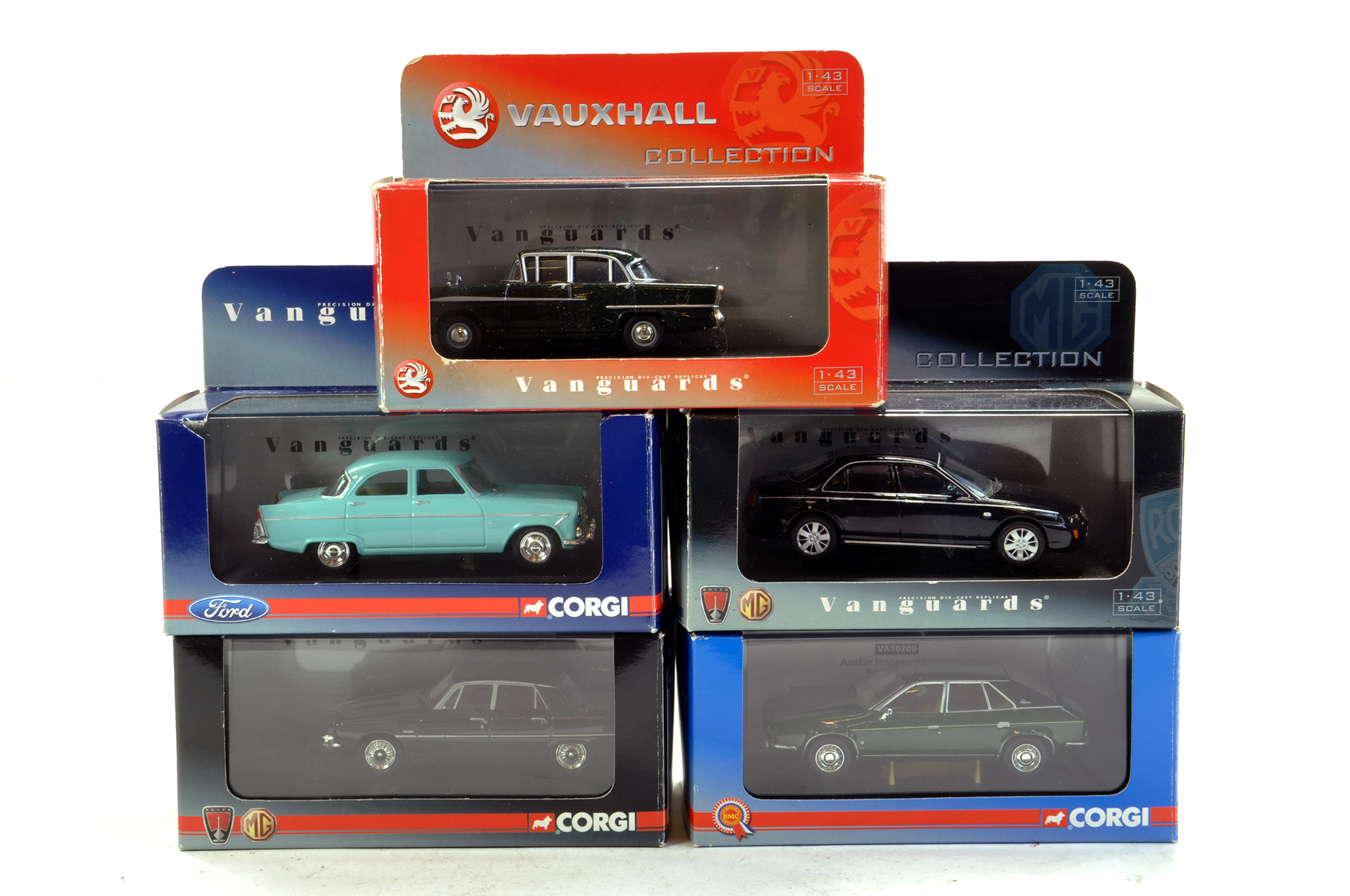 Corgi Vanguards diecast classic car group. Looks to be complete, excellent and with original box/