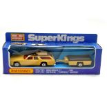 Matchbox Superkings No. K68 Dodge Monaco and Trailer. Superb, excellent to near mint in box.