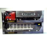 Newray 1/32 Truck issues. Freightliner and Scania. Looks to be complete, excellent and with original