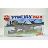 Airfix 1/72 Model Aircraft Kit comprising Short Sterling BI/III. Ex Trade Stock, hence complete.