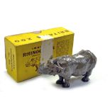 Britains Set No. 908 Indian Rhinoceros. Some abrasion to one side, otherwise very good in good box.