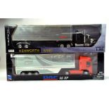 Newray 1/32 Truck issues. DAF and Kenworth. Looks to be complete, excellent and with original box/