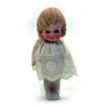 Antique Doll. 1930's Bisque Japanese Marked High Frozen Charlotte Doll. Well Preserved.