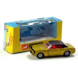 Corgi No. 338 Chevrolet SS350 Camaro with lime green body, red interior, Golden Jack wheels.