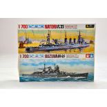 Fujimi / Tamiya 1/700 plastic model kit, waterline series comprising Natori and Suzuya. Ex Trade