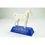 1950's Large White Horse Scotch Whisky Advertising Mascot. 18". Excellent.