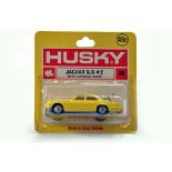 Corgi Husky later carded issue comprising No. 39 Jaguar XJ6 4.2 with lemon yellow body, red interior