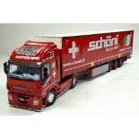 Italeri 1/24 Iveco Curtainside in livery of Schoni. Impressive but fragile hand built model that