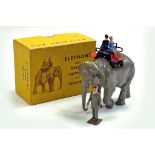 Britains Set No. 25Z Zoo Series comprising: Elephant with Keeper, Howdah & two seated Children.