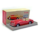 Triang 1/20 scale electric model of the Austin Healey 100/6 in red. Displays excellently in very
