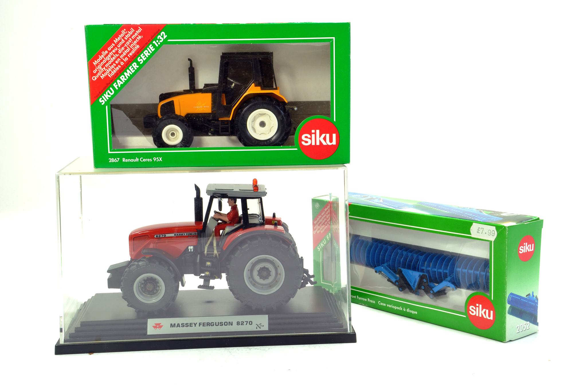 Siku 3955 In 1:32, Massey Ferguson 4270 Mit Ballenanhänger, Version 2 Stoll Top Ohne Ovp