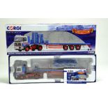 Corgi 1/50 diecast truck issue comprising No. CC15404 Seddon Atkinson Strato 40 Flatbed Trailer