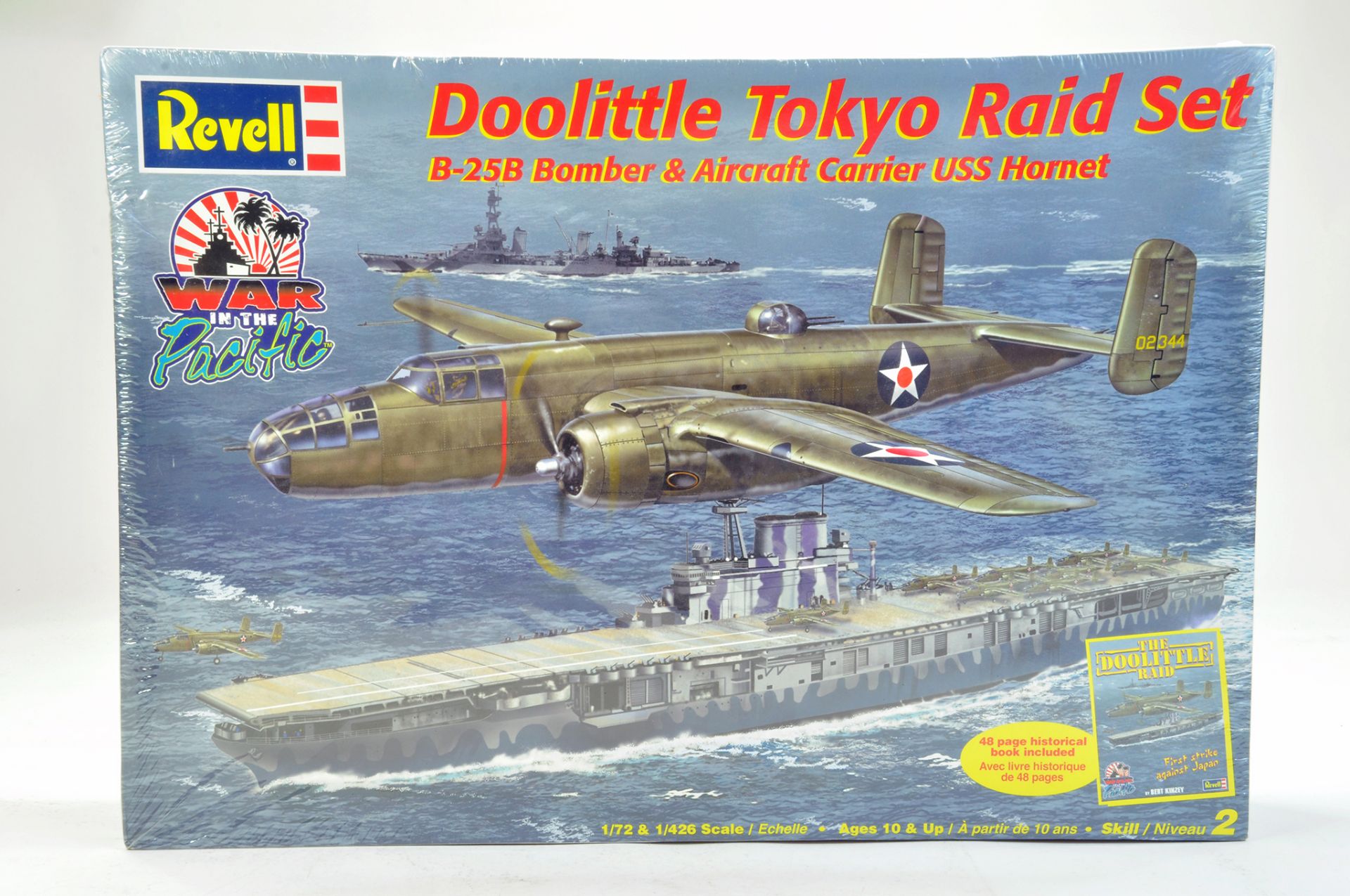 Revell 1/72 / 1/426 Model Kit comprising B-25B Bomber and Carrier Set. Ex Trade Stock, hence