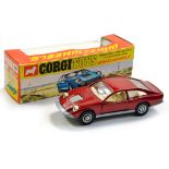 Corgi Whizzwheels No. 312 Marcos Mantis with dark red body. Excellent to Near Mint in Excellent