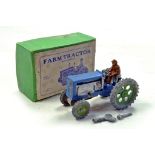 Charbens Vintage Mechanical Farm Tractor in Blue. Clockwork version is exceedingly scarce even