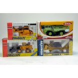 Joal diecast construction group comprising CAT, Hitachi, Volvo and Komatsu issues. Looks to be