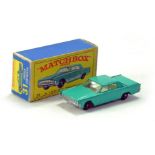 Matchbox Regular Wheels No. 31 Lincoln Continental. Turquoise / green with lemon interior and