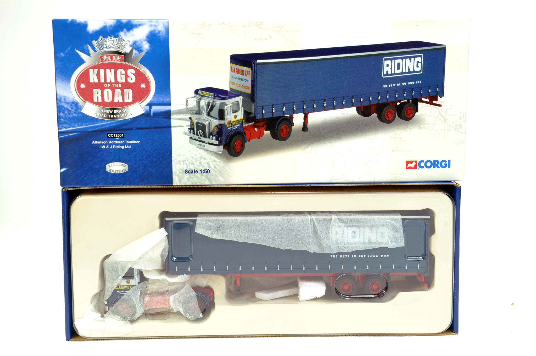 Corgi 1/50 diecast truck issue comprising Kings of the Road Series No. CC12501 Atkinson Borderer