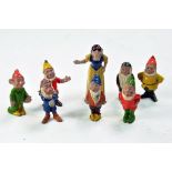 Britains Set No. 1654 Snow White and the Seven Dwarfs, issued in 1938 only. Nice example of this