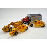 Various construction themed diecast issues comprising NZG CAT 627 Scraper, Speccast Le Tourneau