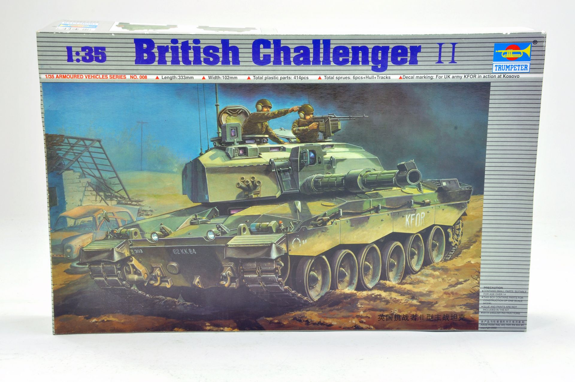 Trumpeter 1/35 Model Tank Kit comprising British Challenger. Ex Trade Stock, hence complete.