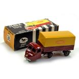 Benbros Zebra No. 36 Railway Articulated Van in maroon, mustard tilt with British Railways imprinted