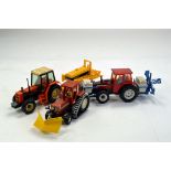 Britains impressive Tractor group including Fiat on Tracks, Volvo Sprayer Combo and Renault.