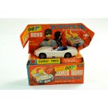 Corgi No. 336 James Bond Toyota 2000GT in white, with figures and 6 missiles. Missing