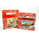 Airfix 1/72 plastic aircraft model kit duo comprising Hawker Typhoon and Hawker Hurricane. Ex