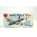 Airfix 1/72 plastic model aircraft kit comprising Handley Page Halifax BIII. Ex trade stock, hence