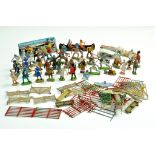 Britains plastic figure group comprising various issues and themes plus carded canoe set. In