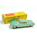 Dinky No. 148 Ford Fairlane with a metallic pale green body, cream interior, silver trim and