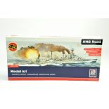 Airfix 1/600 plastic model kit comprising HMS Hood. Ex trade stock, hence complete. Excellent.