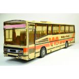 An approx 1/12 large scratch built model coach in the livery of Wallace Arnold. This unusual piece